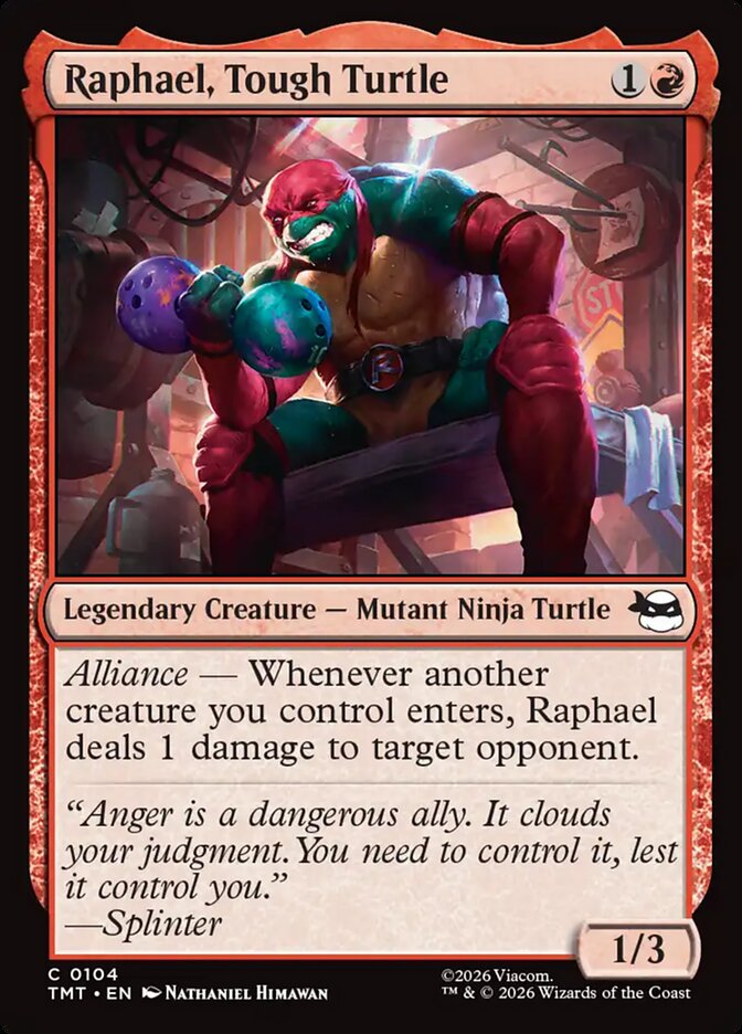 MTG Card Title: Raphael, Tough Turtle TMT/104