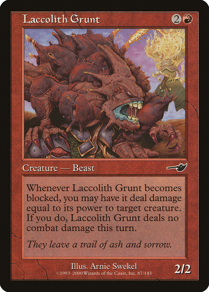 MTG Card Title: Laccolith Grunt NEM/87