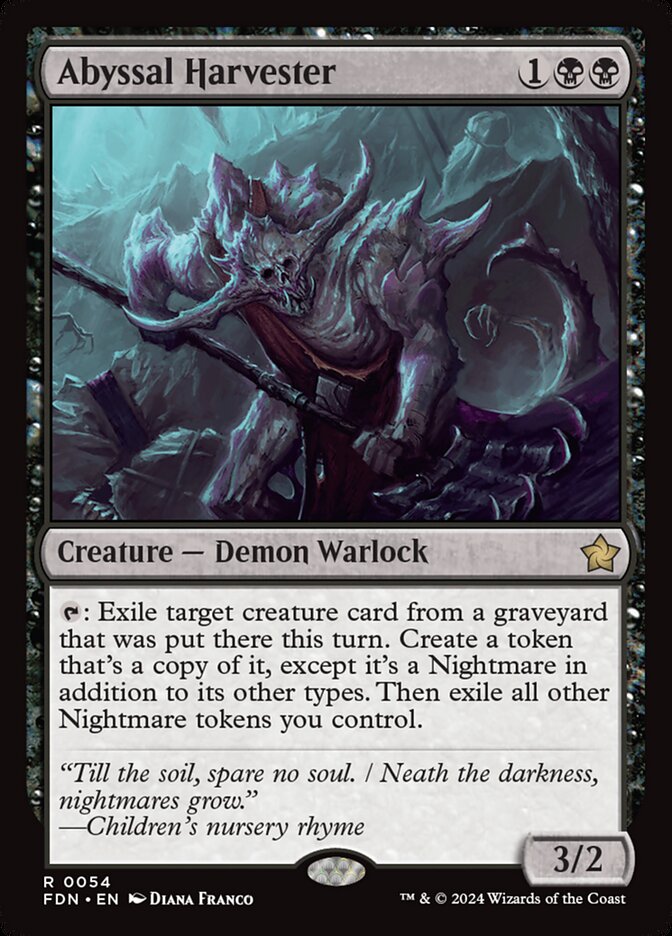 MTG Card Title: Abyssal Harvester FDN/54