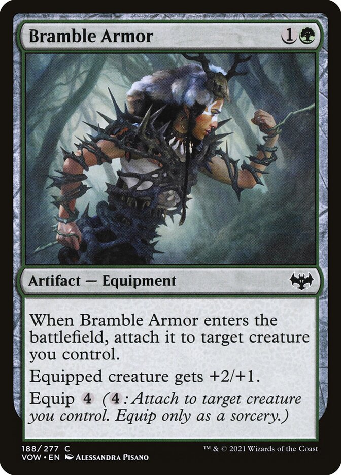 MTG Card Title: Bramble Armor VOW/188