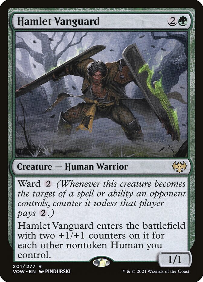 MTG Card Title: Hamlet Vanguard VOW/201