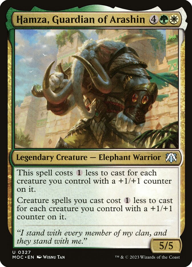 MTG Card Title: Hamza, Guardian of Arashin MOC/327
