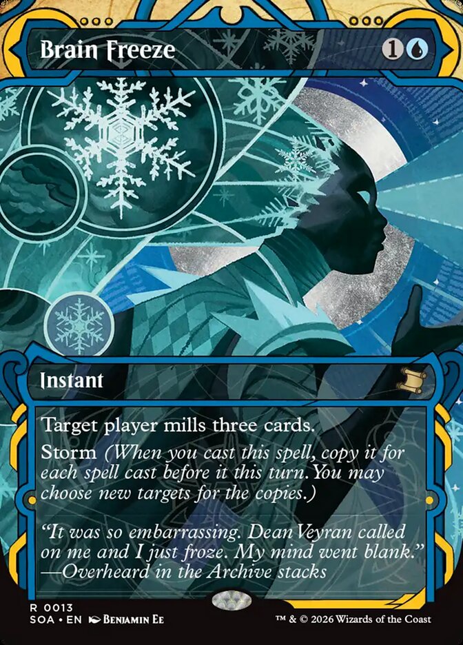 MTG Card Title: Brain Freeze SOA/13