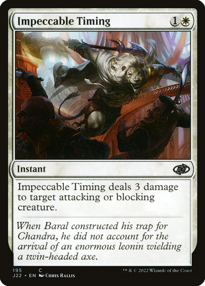 MTG Card Title: Impeccable Timing J22/195