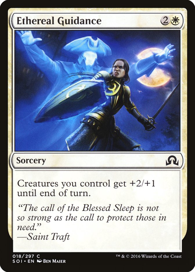 MTG Card Title: Ethereal Guidance SOI/18