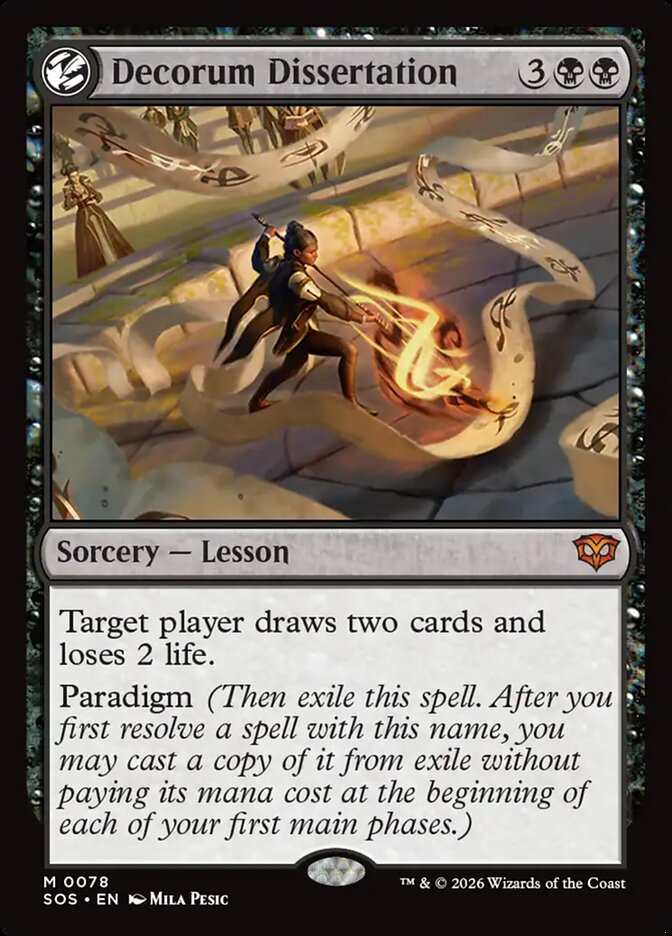MTG Card Title: Decorum Dissertation SOS/78