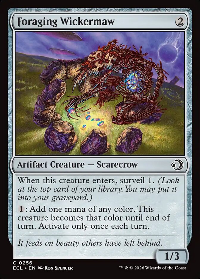 MTG Card Title: Foraging Wickermaw ECL/256