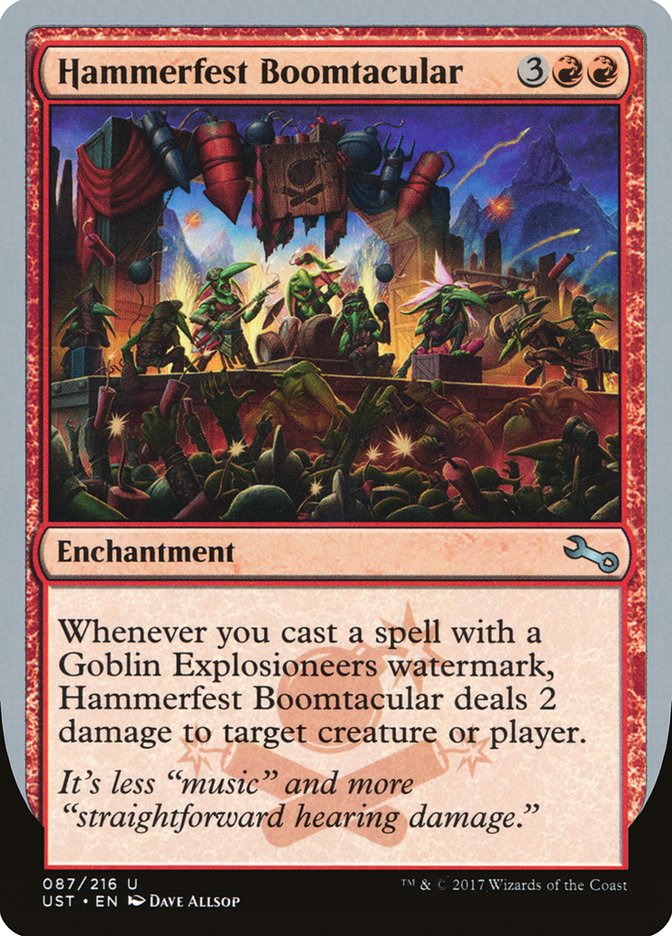 MTG Card Title: Hammerfest Boomtacular UST/87