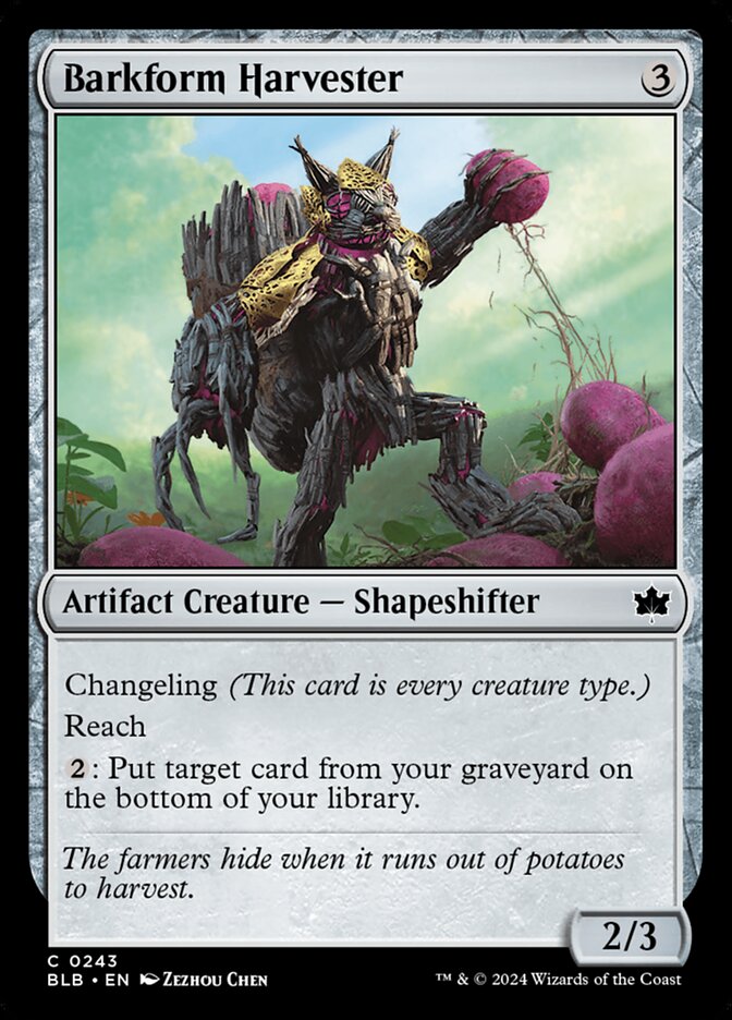 MTG Card Title: Barkform Harvester BLB/243