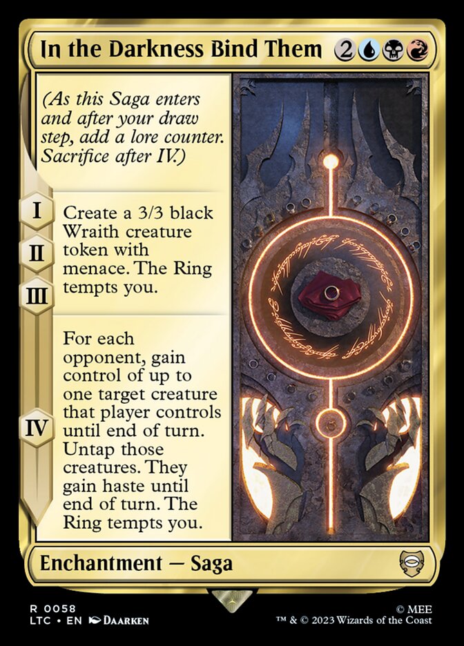 MTG Card Title: In the Darkness Bind Them LTC/58
