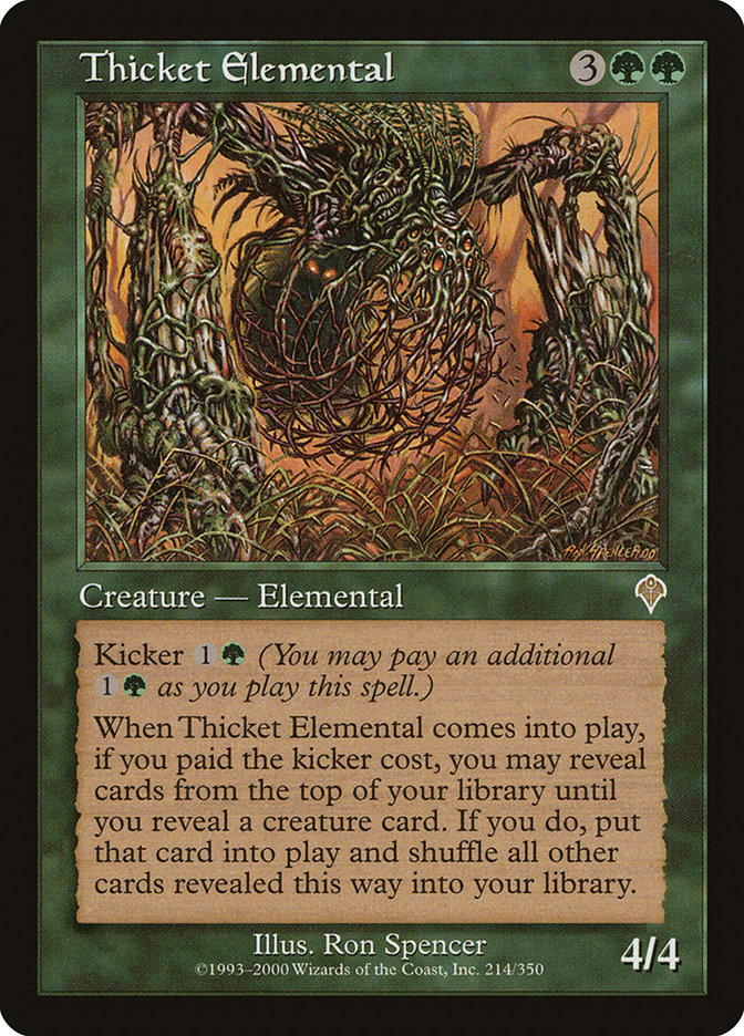 MTG Card Title: Thicket Elemental INV/214