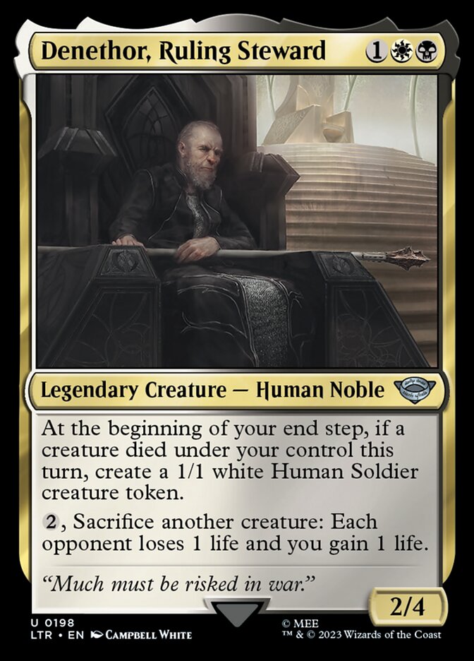 MTG Card Title: Denethor, Ruling Steward LTR/198
