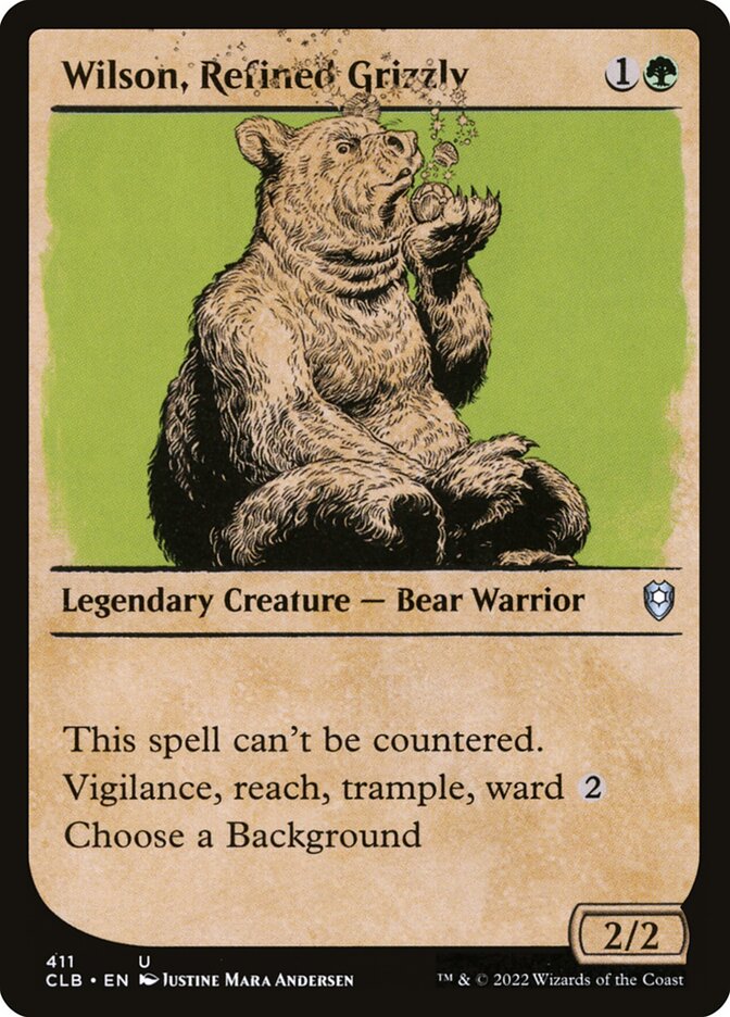 MTG Card Title: Wilson, Refined Grizzly CLB/411