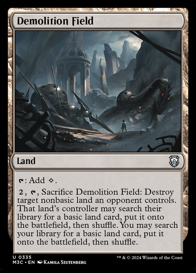 MTG Card Title: Demolition Field M3C/335