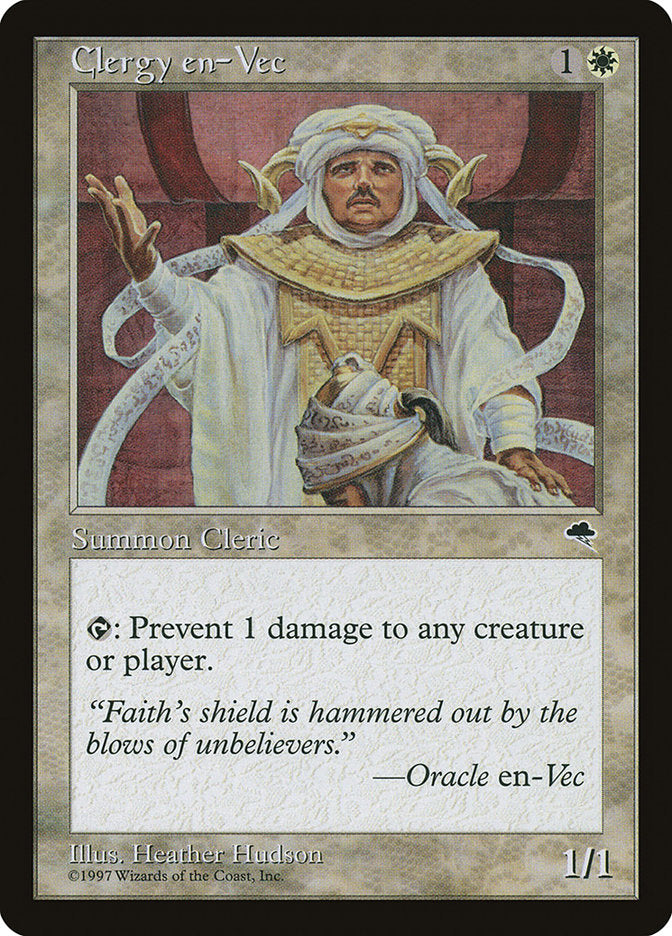 MTG Card Title: Clergy en-Vec TMP/14