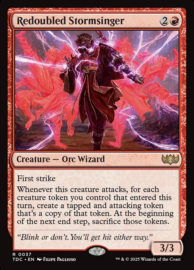 MTG Card Title: Redoubled Stormsinger TDC/37