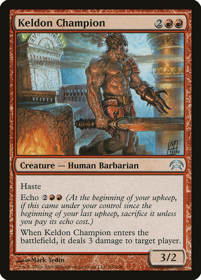 MTG Card Title: Keldon Champion HOP/58