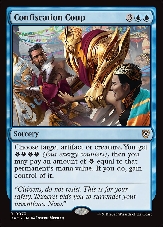 MTG Card Title: Confiscation Coup DRC/73