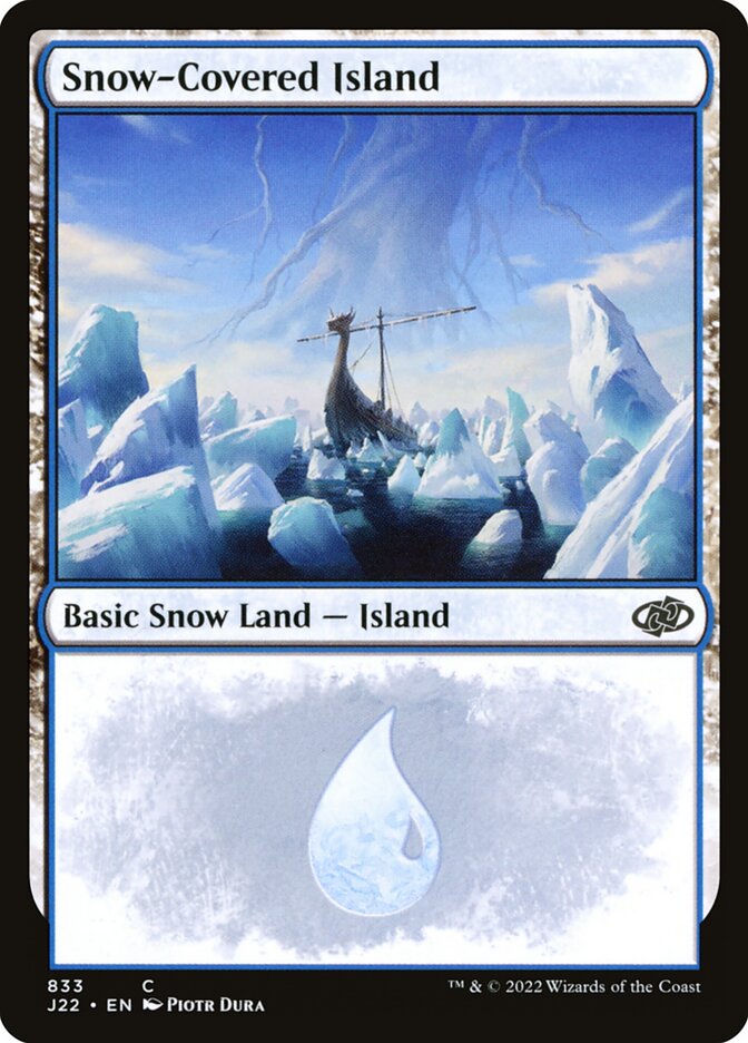 MTG Card Title: Snow-Covered Island J22/833
