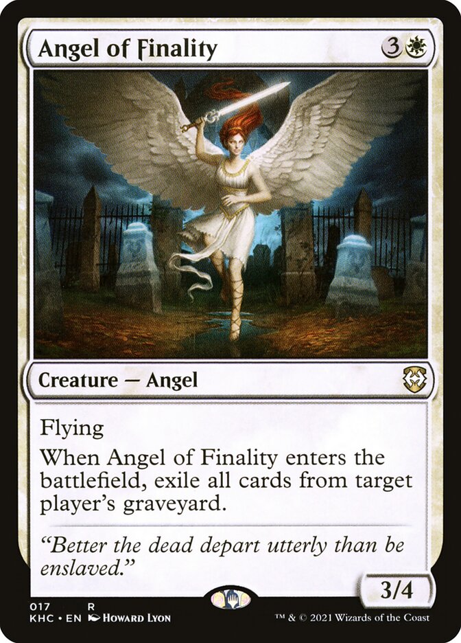MTG Card Title: Angel of Finality KHC/17