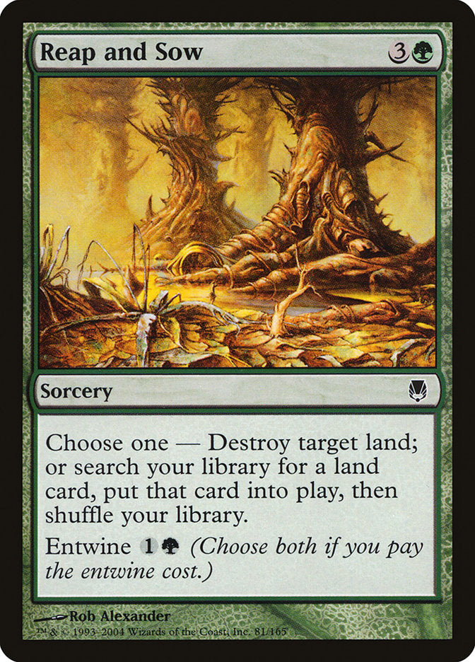MTG Card Title: Reap and Sow DST/81
