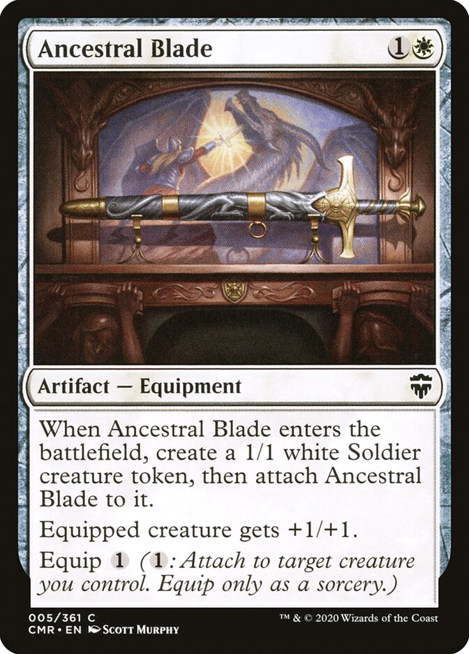 MTG Card Title: Ancestral Blade CMR/5