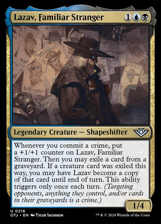 MTG Card Title: Lazav, Familiar Stranger OTJ/216