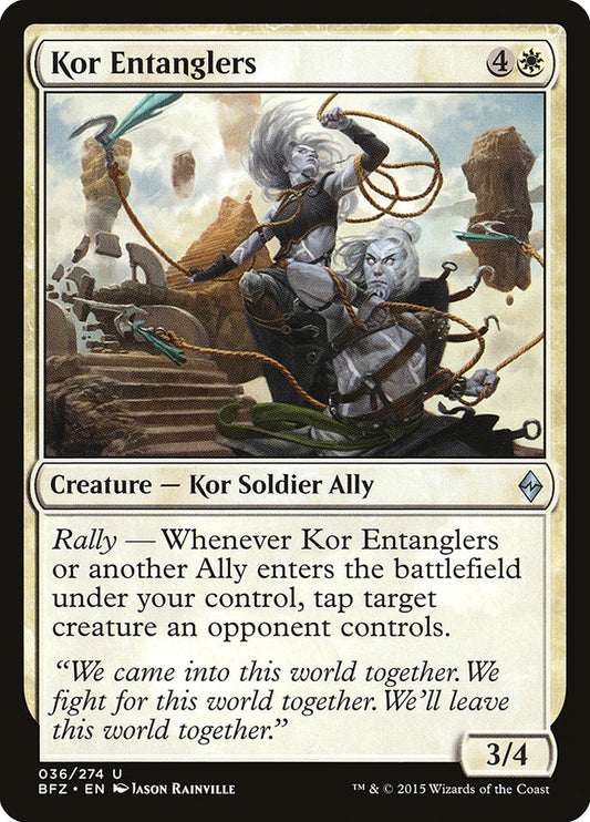 MTG Card Title: Kor Entanglers BFZ/36