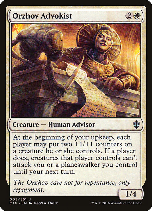 MTG Card Title: Orzhov Advokist C16/3