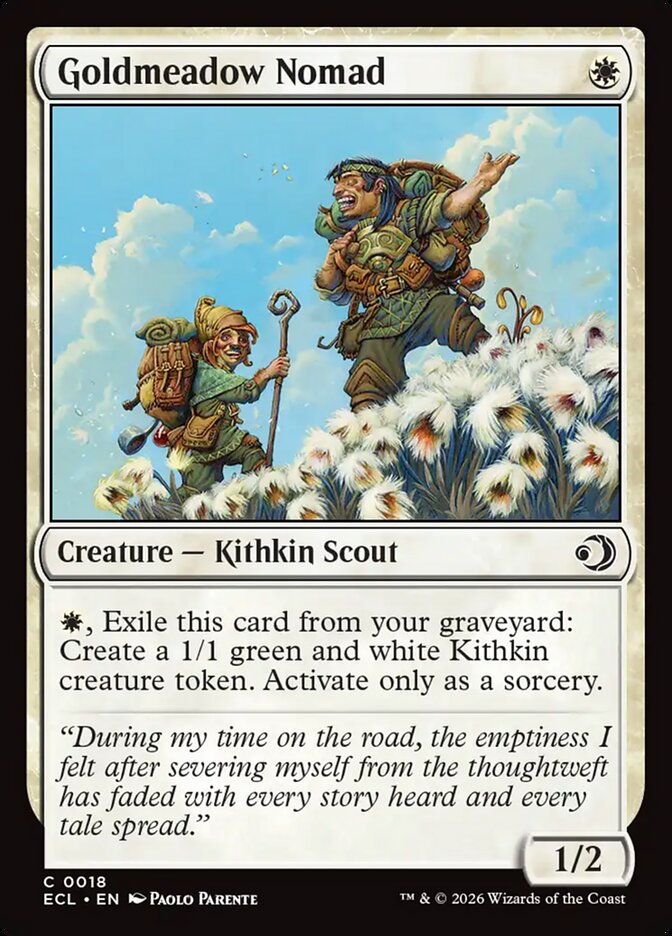 MTG Card Title: Goldmeadow Nomad ECL/18