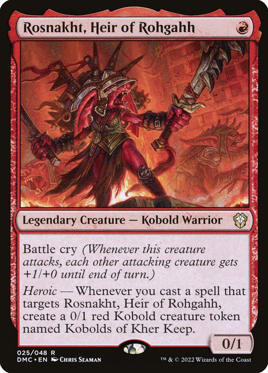MTG Card Title: Rosnakht, Heir of Rohgahh DMC/25