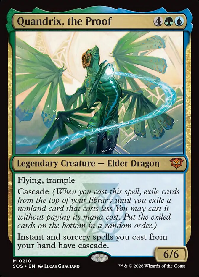 MTG Card Title: Quandrix, the Proof SOS/218
