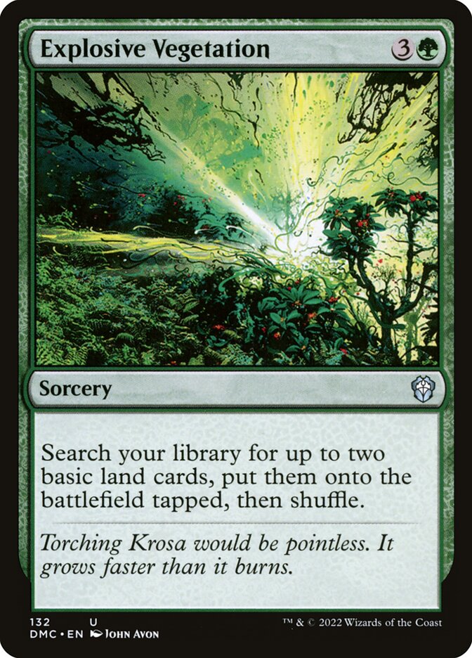 MTG Card Title: Explosive Vegetation DMC/132