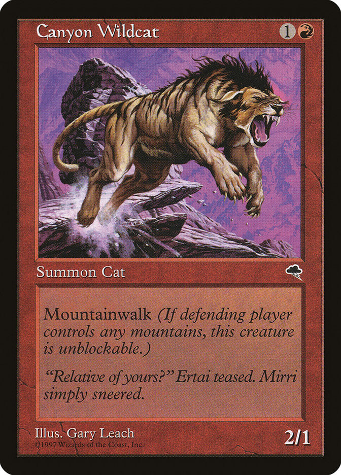 MTG Card Title: Canyon Wildcat TMP/167