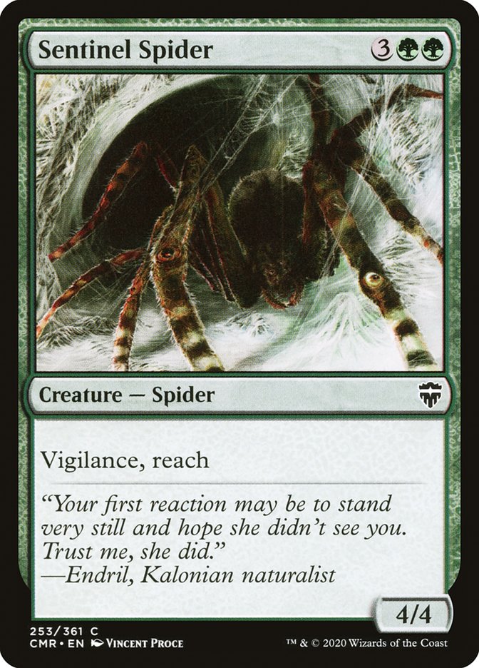 MTG Card Title: Sentinel Spider CMR/253