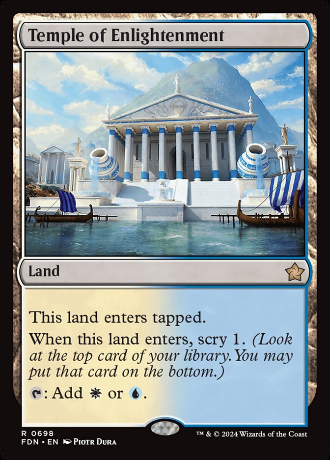 MTG Card Title: Temple of Enlightenment FDN/698