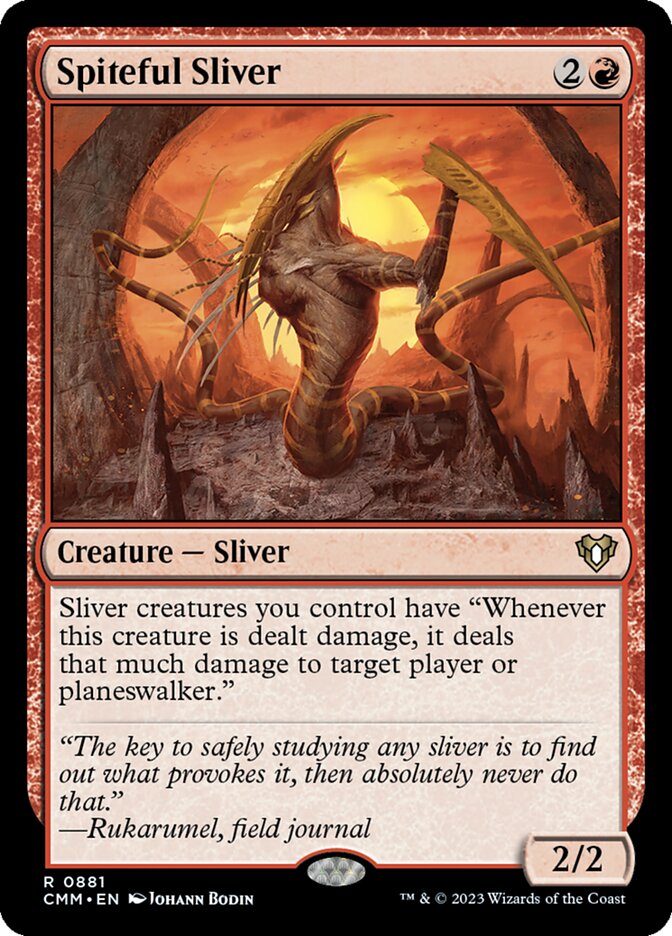 MTG Card Title: Spiteful Sliver CMM/881
