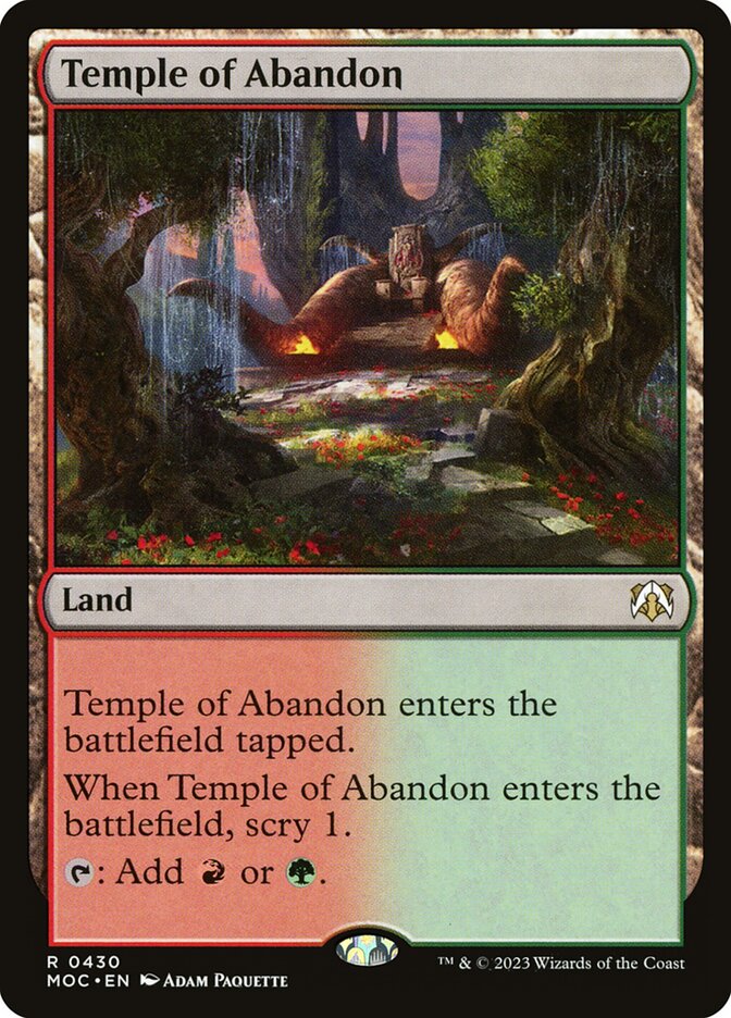 MTG Card Title: Temple of Abandon MOC/430
