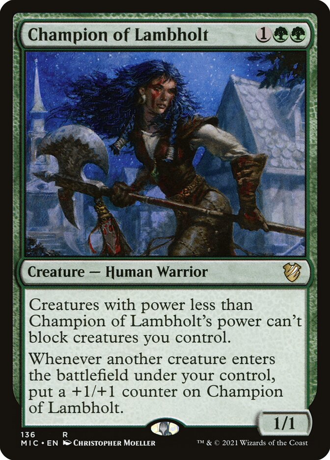 MTG Card Title: Champion of Lambholt MIC/136
