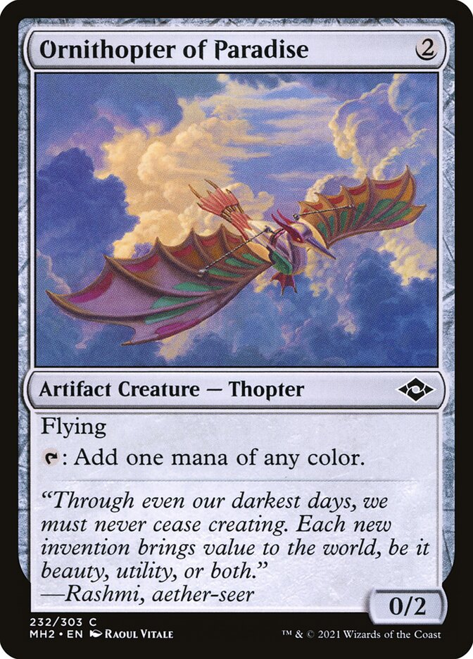 MTG Card Title: Ornithopter of Paradise MH2/232