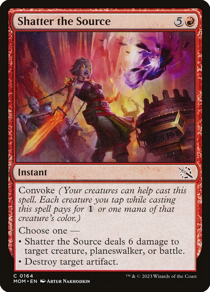 MTG Card Title: Shatter the Source MOM/164