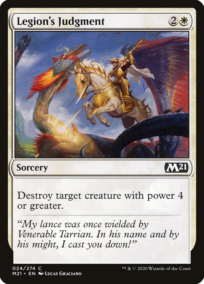 MTG Card Title: Legion's Judgment M21/24