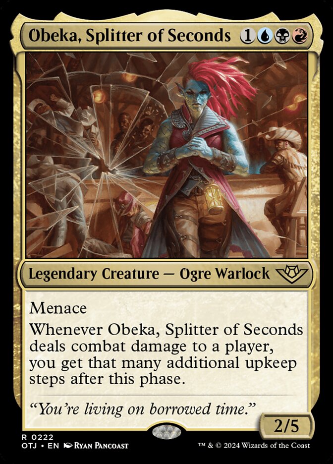 MTG Card Title: Obeka, Splitter of Seconds OTJ/222