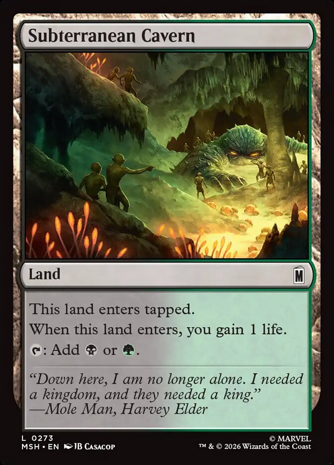 MTG Card Title: Subterranean Cavern MSH/273
