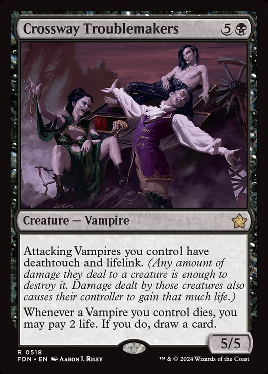 MTG Card Title: Crossway Troublemakers FDN/518