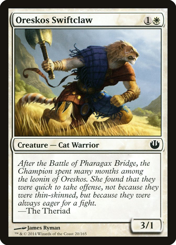 MTG Card Title: Oreskos Swiftclaw JOU/20