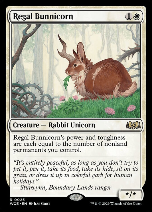 MTG Card Title: Regal Bunnicorn WOE/25