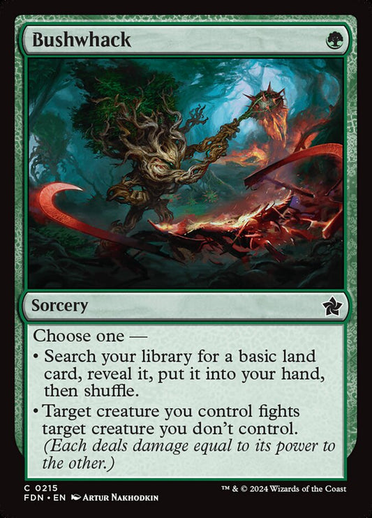 MTG Card Title: Bushwhack FDN/215
