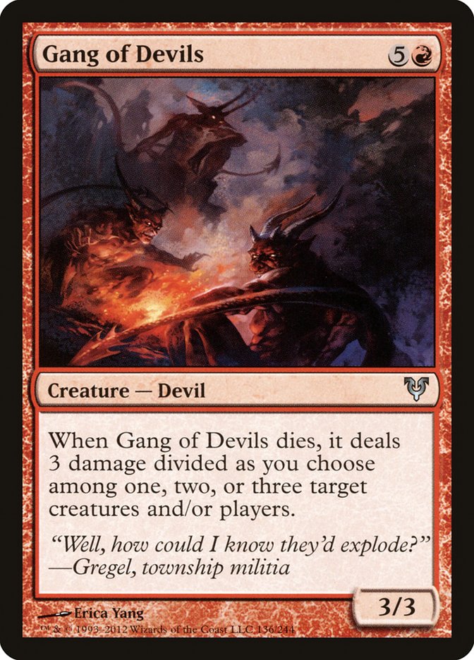MTG Card Title: Gang of Devils AVR/136