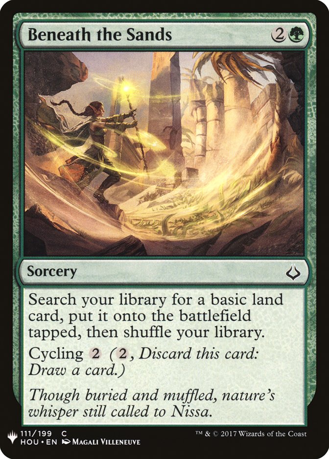 MTG Card Title: Beneath the Sands PLST/HOU-111